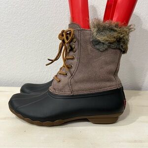 Sperry Whitewater Faux Trim Duck Boots